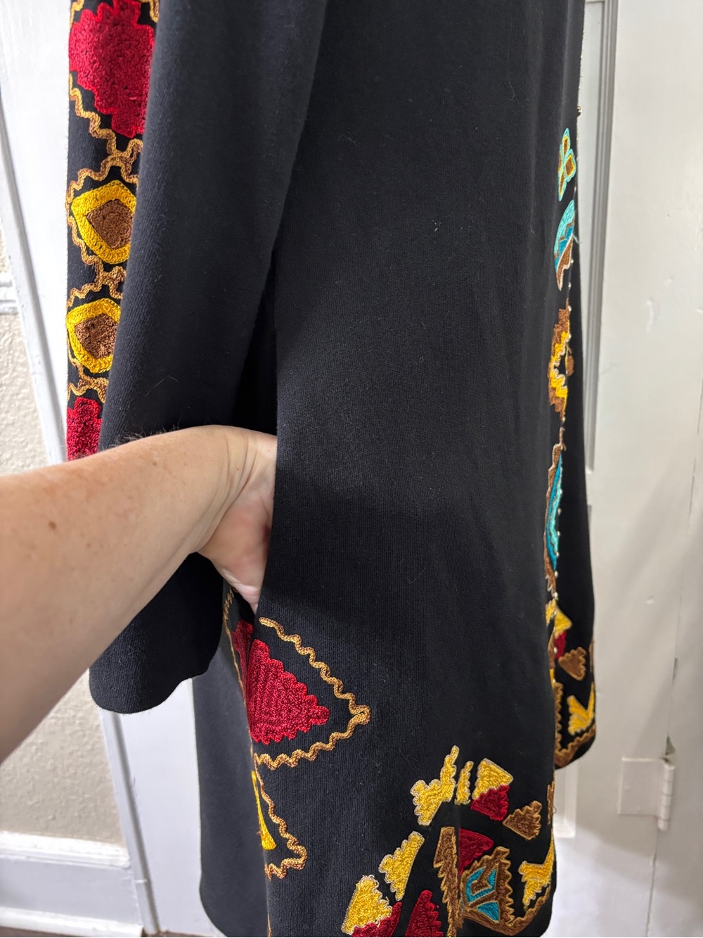Vintage Collection Wildfire Embroidered Duster Sweater Cardigan - Picture 7 of 16